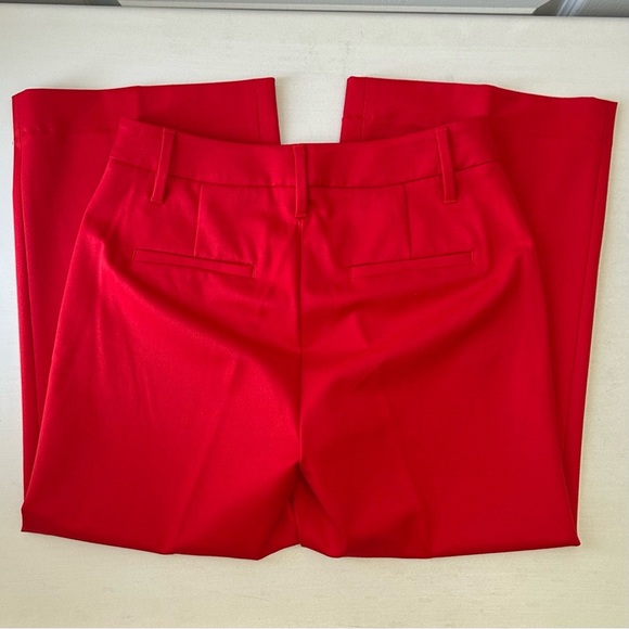 Banana Republic High Rise Slim Wide Leg Cropped Pants Red Size 2 - Picture 9 of 15